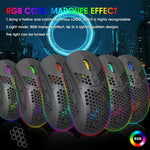 HXSJ T90 RGB-Licht Kabellose Gaming-Maus mit drei Modi