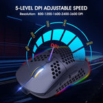 HXSJ T90 RGB-Licht Kabellose Gaming-Maus mit drei Modi