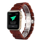 Ersatzarmband aus Holz für Apple Watch Series 7 (41 mm), Series 6, SE, Series 5 und Series 4 (40 mm) sowie Series 7 (45 mm), Series 6, SE, Series 5 und Series 4 (44 mm).