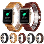 Ersatzarmband aus Holz für Apple Watch Series 7 (41 mm), Series 6, SE, Series 5 und Series 4 (40 mm) sowie Series 7 (45 mm), Series 6, SE, Series 5 und Series 4 (44 mm).