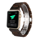 Ersatzarmband aus Holz für Apple Watch Series 7 (41 mm), Series 6, SE, Series 5 und Series 4 (40 mm) sowie Series 7 (45 mm), Series 6, SE, Series 5 und Series 4 (44 mm).