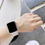 Transparentes TPU-Armband in Bonbonfarben für Apple Watch Series 6, SE, 5 und 4 (44 mm) sowie für Apple Watch Series 7 (45 mm) und Series 6, SE, 5 und 4 (44 mm).
