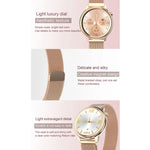 F80 Damen-Smartwatch mit 1,3-Zoll-TFT-Farbdisplay, IP68 wasserdicht, unterstützt Körpertemperaturmessung, Blutdruckmessung und Menstruationszyklus-Erinnerung