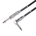 TC048SL 6,35mm Stecker gerade zu Winkel E-Gitarren-Audiokabel, 1,8m, 3m, 6m, 10m