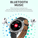 M98 Smartwatch mit 1,28 Zoll IPS-Farbbildschirm, IP67 wasserdicht, unterstützt Schlafüberwachung, Herzfrequenzmessung und Bluetooth-Anrufe, Stil: Lederarmband, Lederarmband (Silber), Lederarmband (Schwarz)