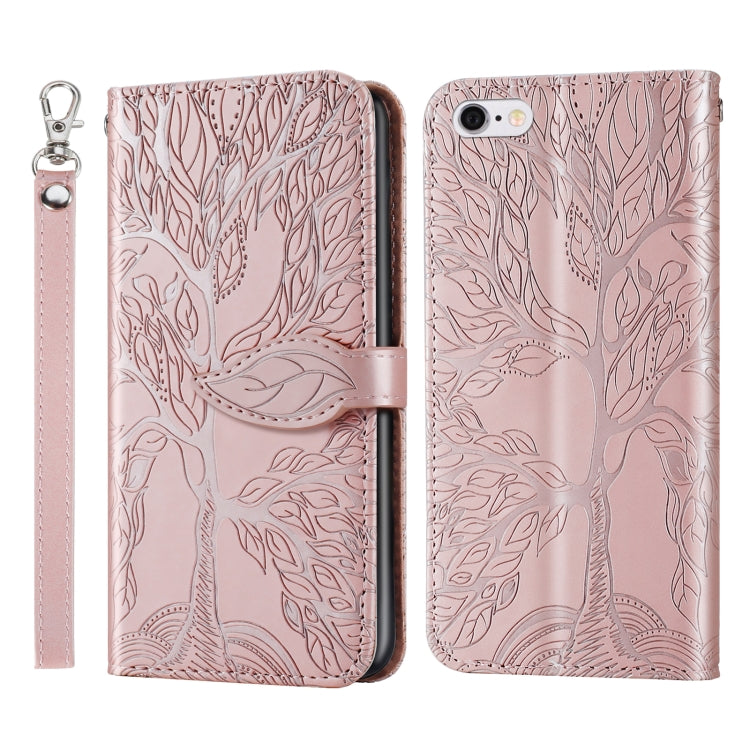 Life of Tree Embossing Pattern Horizontal Flip Leather Case with Holder & Card Slot & Wallet & Photo Frame & Lanyard, For iPhone 6 & 6s, For iPhone 6 Plus & 6s Plus, For iPhone 8 & 7, For iPhone 8 Plus & 7 Plus, For iPhone 11 Pro, For iPhone 11        ...