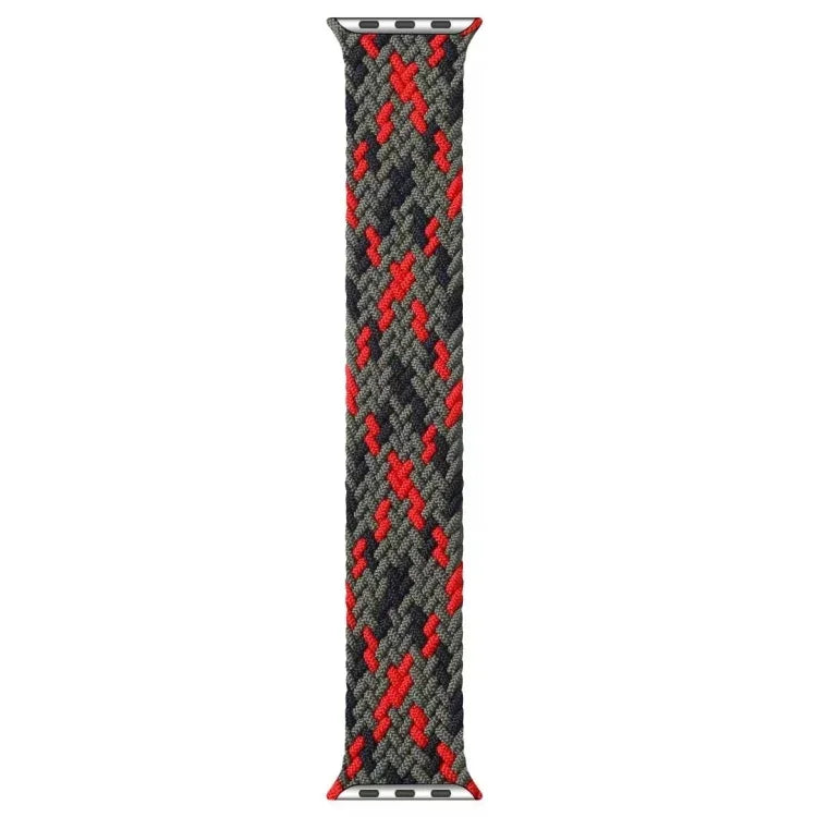 Mehrfarbige, geflochtene Nylon-Armbänder mit einfacher Schlaufe als Ersatz für Apple Watch Series 6 &amp; SE &amp; 5 &amp; 4 (40 mm) / 3 &amp; 2 &amp; 1 (38 mm), Größen: S, M, L