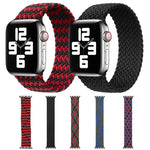 Mehrfarbige, geflochtene Nylon-Armbänder mit einfacher Schlaufe als Ersatz für Apple Watch Series 6 &amp; SE &amp; 5 &amp; 4 (40 mm) / 3 &amp; 2 &amp; 1 (38 mm), Größen: S, M, L