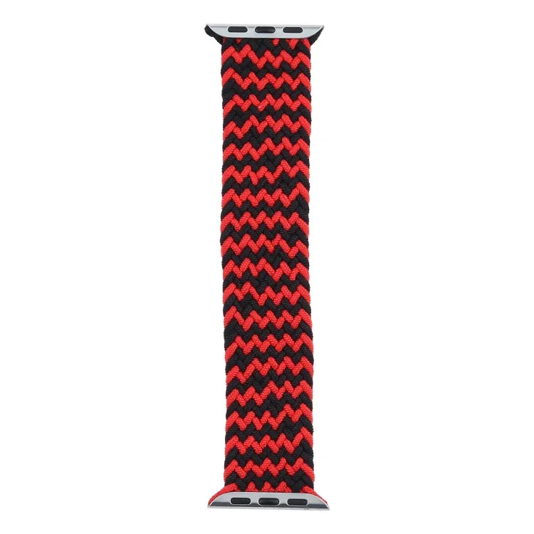 Mehrfarbige, geflochtene Nylon-Armbänder mit einfacher Schlaufe als Ersatz für Apple Watch Series 6 &amp; SE &amp; 5 &amp; 4 (40 mm) / 3 &amp; 2 &amp; 1 (38 mm), Größen: S, M, L