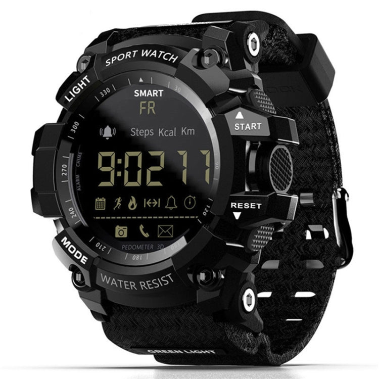 Lokmat MK16 Smartwatch mit LCD-Bildschirm, wasserdicht bis 50 m, unterstützt Benachrichtigungen, Fernauslöser für die Kamera und Bewegungserkennung.