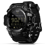 Lokmat MK16 Smartwatch mit LCD-Bildschirm, wasserdicht bis 50 m, unterstützt Benachrichtigungen, Fernauslöser für die Kamera und Bewegungserkennung.