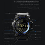 Lokmat MK16 Smartwatch mit LCD-Bildschirm, wasserdicht bis 50 m, unterstützt Benachrichtigungen, Fernauslöser für die Kamera und Bewegungserkennung.