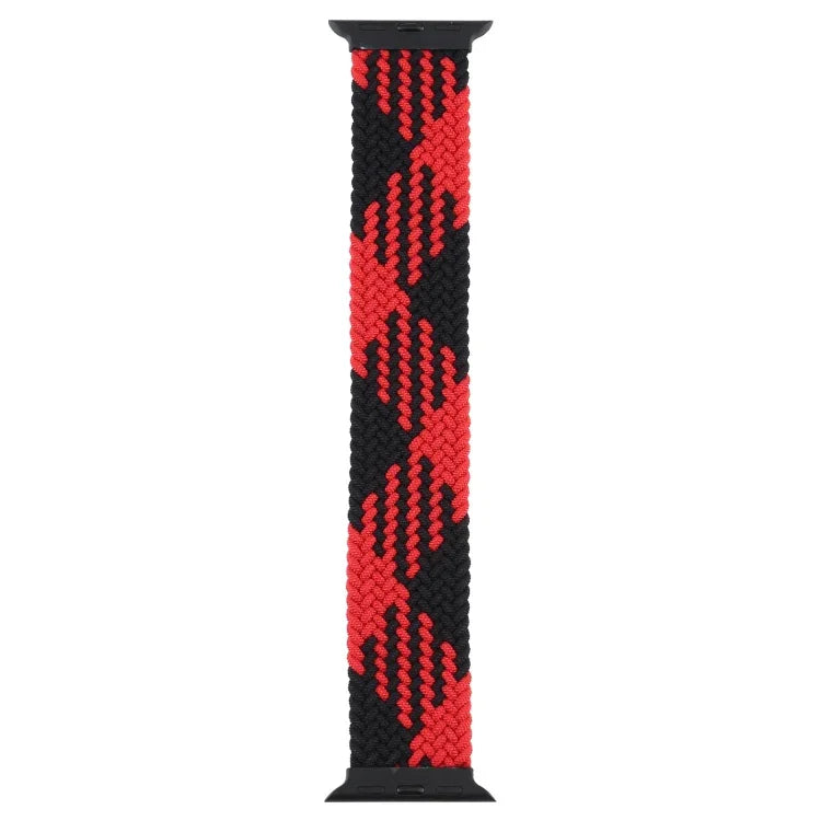 Kunststoffschließe, mehrfarbiges, geflochtenes Nylon-Armband mit einfacher Schlaufe, Ersatzarmband für Apple Watch Series 6 &amp; SE &amp; 5 &amp; 4 (40 mm) / 3 &amp; 2 &amp; 1 (38 mm), Größen: S, M, L, XL