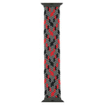 Kunststoffschließe, mehrfarbiges, geflochtenes Nylon-Armband mit einfacher Schlaufe, Ersatzarmband für Apple Watch Series 6 &amp; SE &amp; 5 &amp; 4 (40 mm) / 3 &amp; 2 &amp; 1 (38 mm), Größen: S, M, L, XL