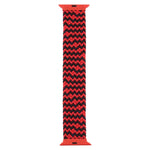 Kunststoffschließe, mehrfarbiges, geflochtenes Nylon-Armband mit einfacher Schlaufe, Ersatzarmband für Apple Watch Series 6 &amp; SE &amp; 5 &amp; 4 (40 mm) / 3 &amp; 2 &amp; 1 (38 mm), Größen: S, M, L, XL