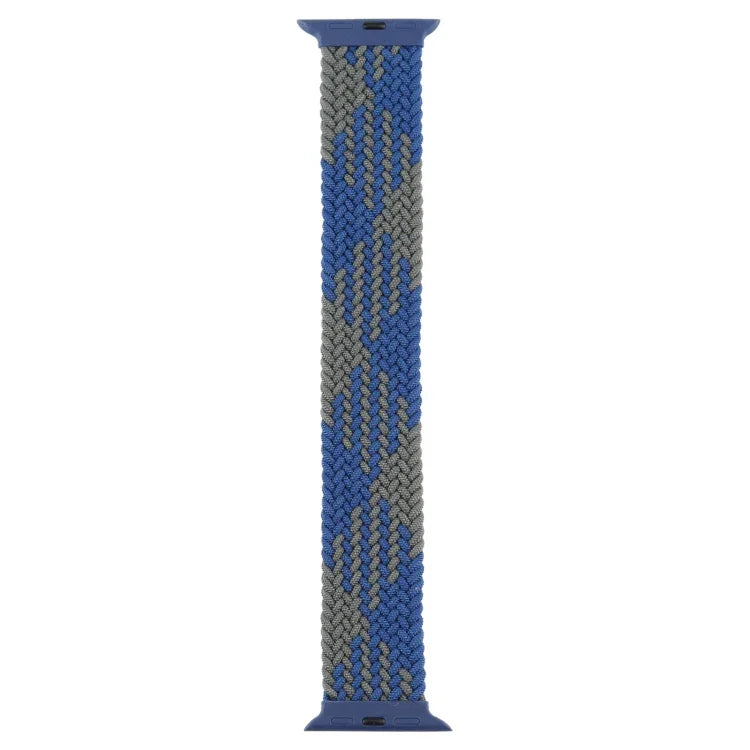 Kunststoffschließe, mehrfarbiges, geflochtenes Nylon-Armband mit einfacher Schlaufe, Ersatzarmband für Apple Watch Series 6 &amp; SE &amp; 5 &amp; 4 (40 mm) / 3 &amp; 2 &amp; 1 (38 mm), Größen: S, M, L, XL