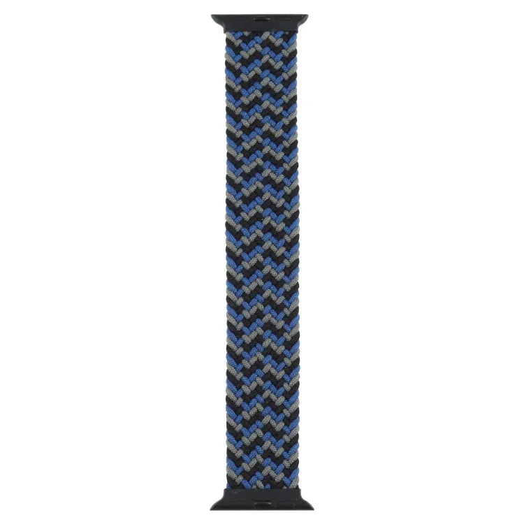 Kunststoffschließe, mehrfarbiges, geflochtenes Nylon-Armband mit einfacher Schlaufe, Ersatzarmband für Apple Watch Series 6 &amp; SE &amp; 5 &amp; 4 (40 mm) / 3 &amp; 2 &amp; 1 (38 mm), Größen: S, M, L, XL