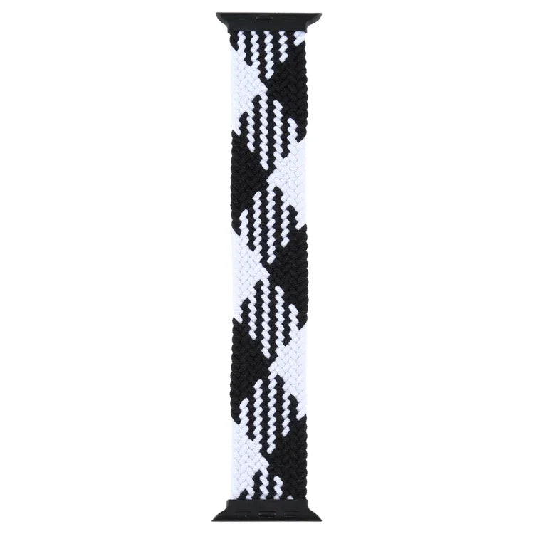 Kunststoffschließe, mehrfarbiges, geflochtenes Nylon-Armband mit einfacher Schlaufe, Ersatzarmband für Apple Watch Series 6 &amp; SE &amp; 5 &amp; 4 (40 mm) / 3 &amp; 2 &amp; 1 (38 mm), Größen: S, M, L, XL