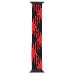 Kunststoffschließe, mehrfarbiges, geflochtenes Nylon-Armband mit einfacher Schlaufe, Ersatzarmband für Apple Watch Series 6 &amp; SE &amp; 5 &amp; 4 (40 mm) / 3 &amp; 2 &amp; 1 (38 mm), Größen: S, M, L, XL