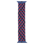 Kunststoffschließe, mehrfarbiges, geflochtenes Nylon-Armband mit einfacher Schlaufe, Ersatzarmband für Apple Watch Series 6 &amp; SE &amp; 5 &amp; 4 (40 mm) / 3 &amp; 2 &amp; 1 (38 mm), Größen: S, M, L, XL