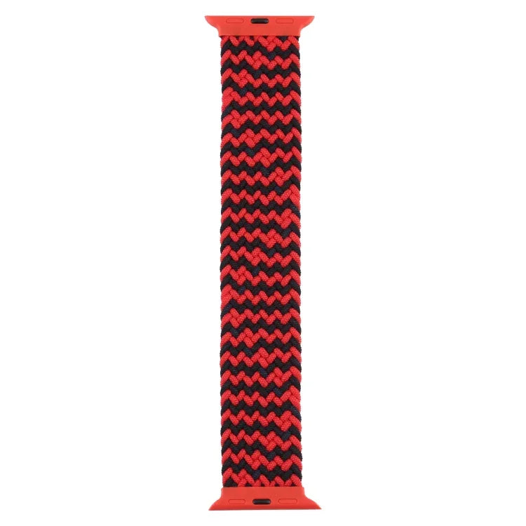 Kunststoffschließe, mehrfarbiges, geflochtenes Nylon-Armband mit einfacher Schlaufe, Ersatzarmband für Apple Watch Series 6 &amp; SE &amp; 5 &amp; 4 (40 mm) / 3 &amp; 2 &amp; 1 (38 mm), Größen: S, M, L, XL