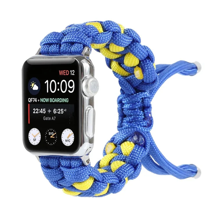 Geflochtenes Paracord Uhrenarmband, Für Apple Watch Ultra 49mm / Series 8&7 45mm / SE 2&6&SE&5&4 44mm / 3&2&1 42mm, Für Apple Watch Series 8&7 41mm / SE 2&6&SE&5&4 40mm / 3&2&1 38mm, Für Apple Watch Series 7 45mm / 6 & SE & 5 & 4 44mm / 3 & 2 & 1 42mm
