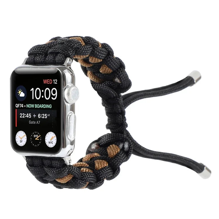 Geflochtenes Paracord Uhrenarmband, Für Apple Watch Ultra 49mm / Series 8&7 45mm / SE 2&6&SE&5&4 44mm / 3&2&1 42mm, Für Apple Watch Series 8&7 41mm / SE 2&6&SE&5&4 40mm / 3&2&1 38mm, Für Apple Watch Series 7 45mm / 6 & SE & 5 & 4 44mm / 3 & 2 & 1 42mm