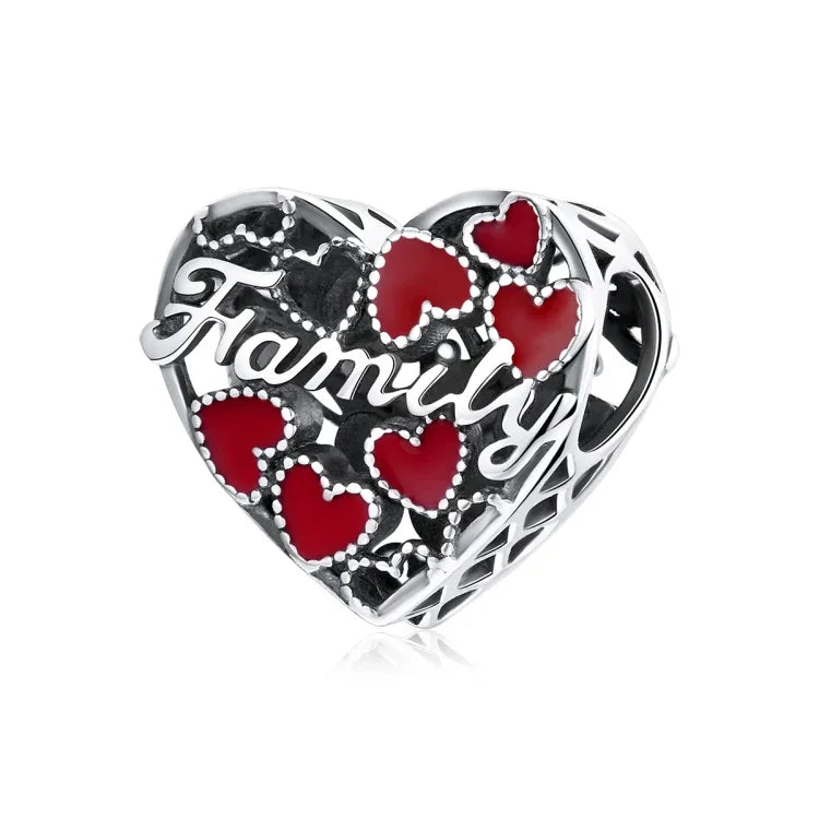 S925 Sterling Silber Perlen für ein liebevolles Familienleben DIY Armband Halskette Accessoires, Liebesbekundung für ein liebevolles Familienleben