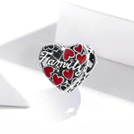 S925 Sterling Silber Perlen für ein liebevolles Familienleben DIY Armband Halskette Accessoires, Liebesbekundung für ein liebevolles Familienleben