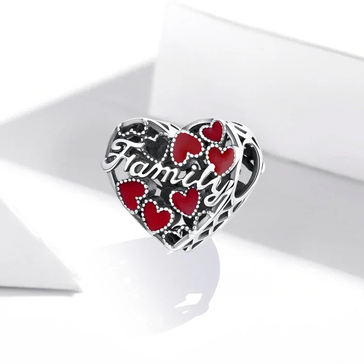 S925 Sterling Silber Perlen für ein liebevolles Familienleben DIY Armband Halskette Accessoires, Liebesbekundung für ein liebevolles Familienleben