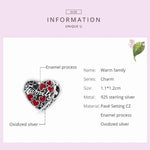 S925 Sterling Silber Perlen für ein liebevolles Familienleben DIY Armband Halskette Accessoires, Liebesbekundung für ein liebevolles Familienleben