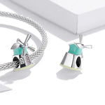 S925 Sterling Silber Perlen für DIY-Armbänder und Halsketten, Holländische Windmühlen