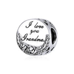 S925 Sterling Silber Buchstaben-Blumenperlen DIY Armband Halskette Accessoires, Buchstaben-Blumen