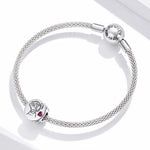 S925 Sterling Silber Buchstaben-Blumenperlen DIY Armband Halskette Accessoires, Buchstaben-Blumen