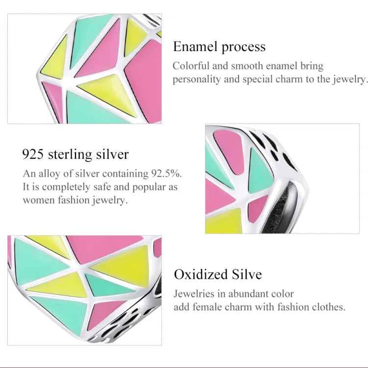 Herzförmige Perlen aus 925er Sterlingsilber, DIY-Armband- und Halskettenzubehör, Herzförmige Geometrie