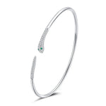 Schlangenarmband aus 925er Sterlingsilber, offen, Damenschmuck, Schlange