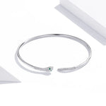 Schlangenarmband aus 925er Sterlingsilber, offen, Damenschmuck, Schlange