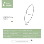 Schlangenarmband aus 925er Sterlingsilber, offen, Damenschmuck, Schlange