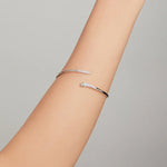 Schlangenarmband aus 925er Sterlingsilber, offen, Damenschmuck, Schlange