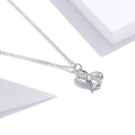 Halskette „Herz an Herz“ aus 925er Sterlingsilber für Damen