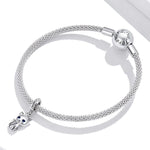 Niedlicher Katzenanhänger aus 925er Sterlingsilber, DIY-Armband- und Halskettenzubehör, Katze