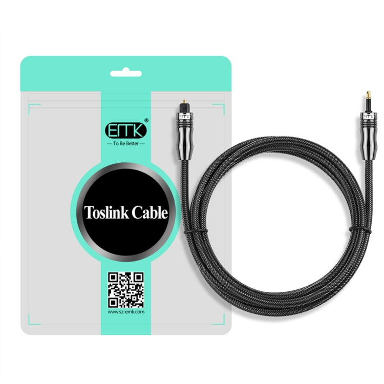 EMK OD1.0mm 3,5mm Digitaler Sound Toslink zu Mini Toslink Digitales optisches Audiokabel, 1m, 1,5m, 2m, 3m, 5m