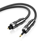 EMK OD1.0mm 3,5mm Digitaler Sound Toslink zu Mini Toslink Digitales optisches Audiokabel, 1m, 1,5m, 2m, 3m, 5m