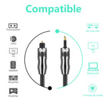 EMK OD1.0mm 3,5mm Digitaler Sound Toslink zu Mini Toslink Digitales optisches Audiokabel, 1m, 1,5m, 2m, 3m, 5m