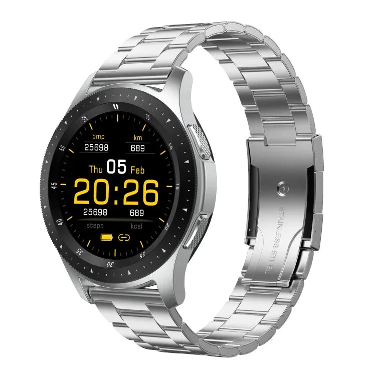 W68 Smart-Armband mit 1,54-Zoll-Touchscreen (IP67 wasserdicht), unterstützt Blutsauerstoffmessung, Bluetooth-Anrufe und Herzfrequenzmessung, Stil: Stahlarmband