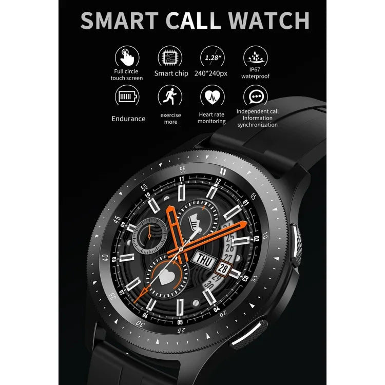 W68 Smart-Armband mit 1,54-Zoll-Touchscreen (IP67 wasserdicht), unterstützt Blutsauerstoffmessung, Bluetooth-Anrufe und Herzfrequenzmessung, Stil: Stahlarmband
