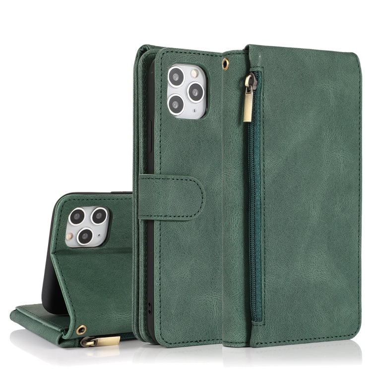 Skin-feel Crazy Horse Texture Zipper Wallet Bag Horizontal Flip Leather Case with Holder & Card Slots & Wallet & Lanyard, For iPhone 11 Pro Max, For iPhone 12 mini, For iPhone 12 / 12 Pro, For iPhone 12 Pro Max