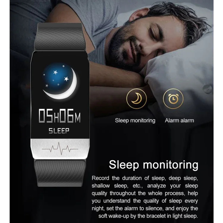 T1S 1.14 inch Screen IP67 Waterproof Smart Bracelet, Support Blood Oxygen Monitoring / Body Temperature Monitoring / Heart Rate Monitoring