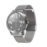 MX12 Smartwatch mit 1,3-Zoll-IPS-Farbdisplay, IP68 wasserdicht, unterstützt Bluetooth-Anrufe, Schlafüberwachung und Herzfrequenzmessung, Edelstahlarmband