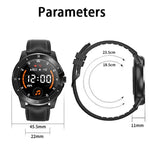 MX12 Smartwatch mit 1,3-Zoll-IPS-Farbdisplay, IP68 wasserdicht, unterstützt Bluetooth-Anrufe, Schlafüberwachung und Herzfrequenzmessung, Edelstahlarmband